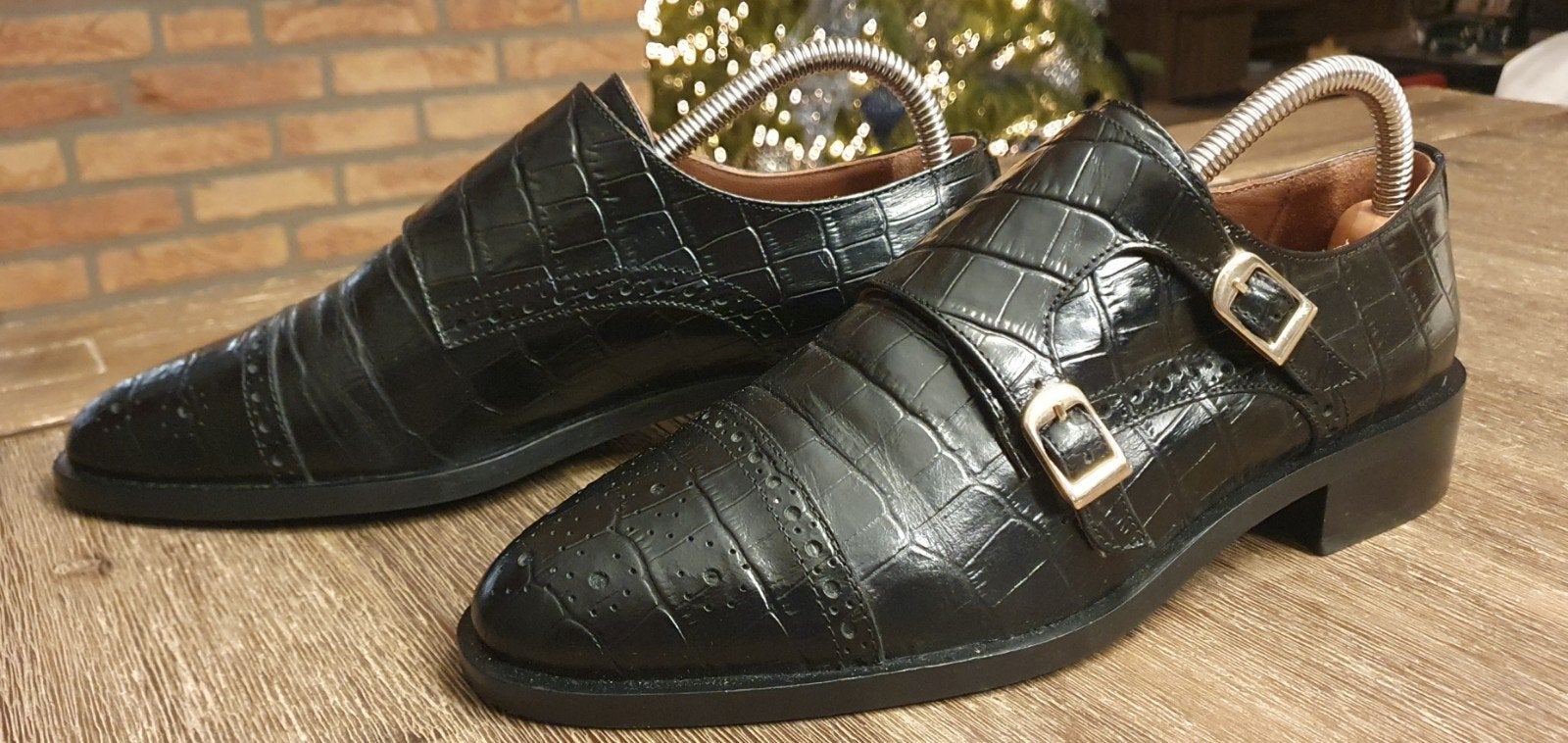 Isabel Bernard Croco leder maat 38, Schoenen met lage hakken, Zwart, Isabel Bernard, Ophalen of Verzenden