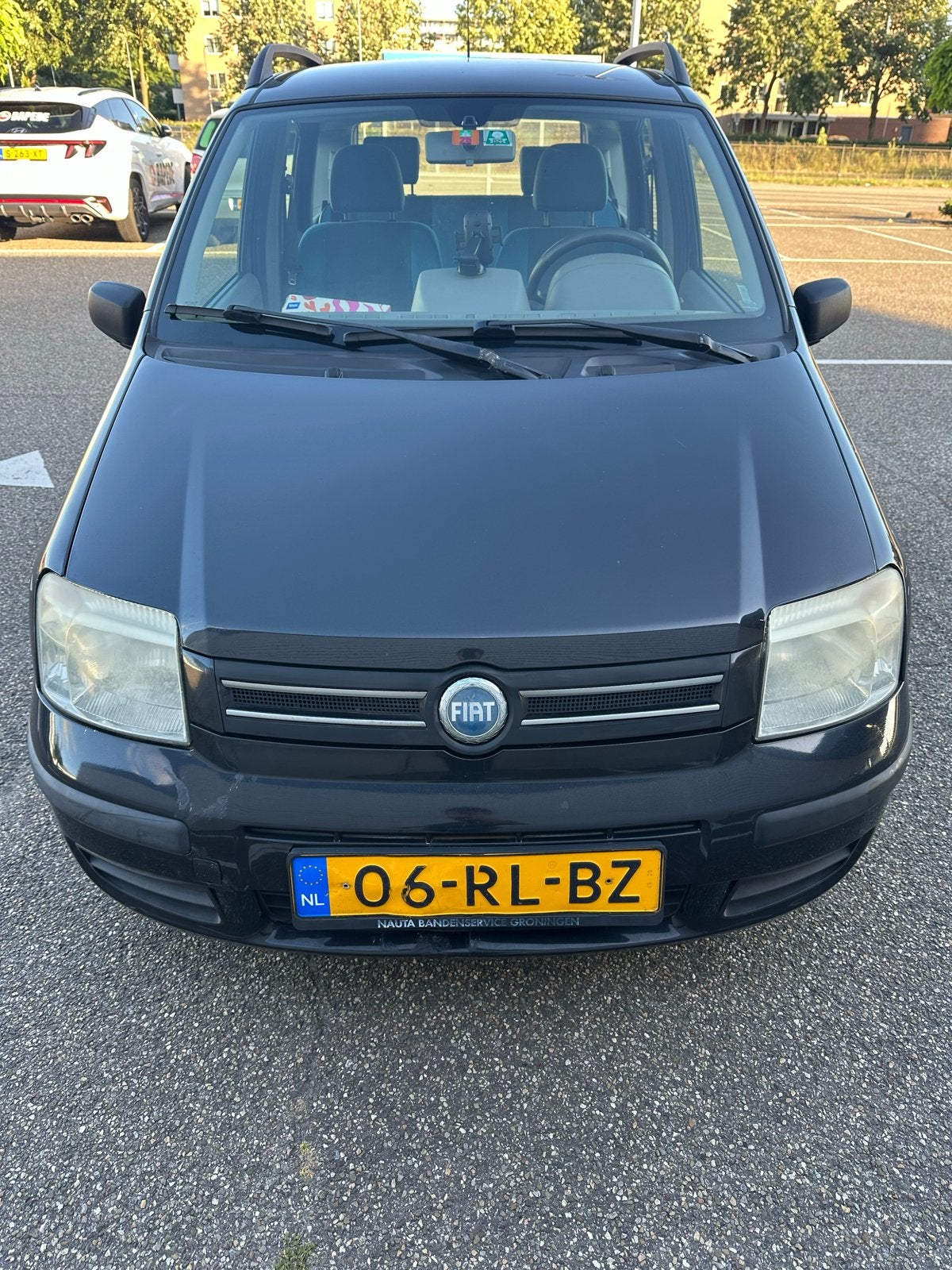 Fiat Panda 1.2 Dualogic 2005 Zwart, Stof, 840 kg, Zwart, Origineel Nederlands