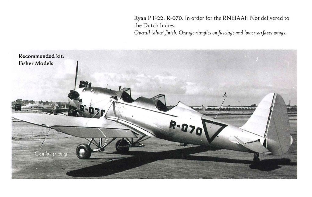 1/32 decals (uit DD32022) Ryan PT-22 ML-KNIL, Overige merken, Nieuw, Ophalen of Verzenden, Groter dan 1:72