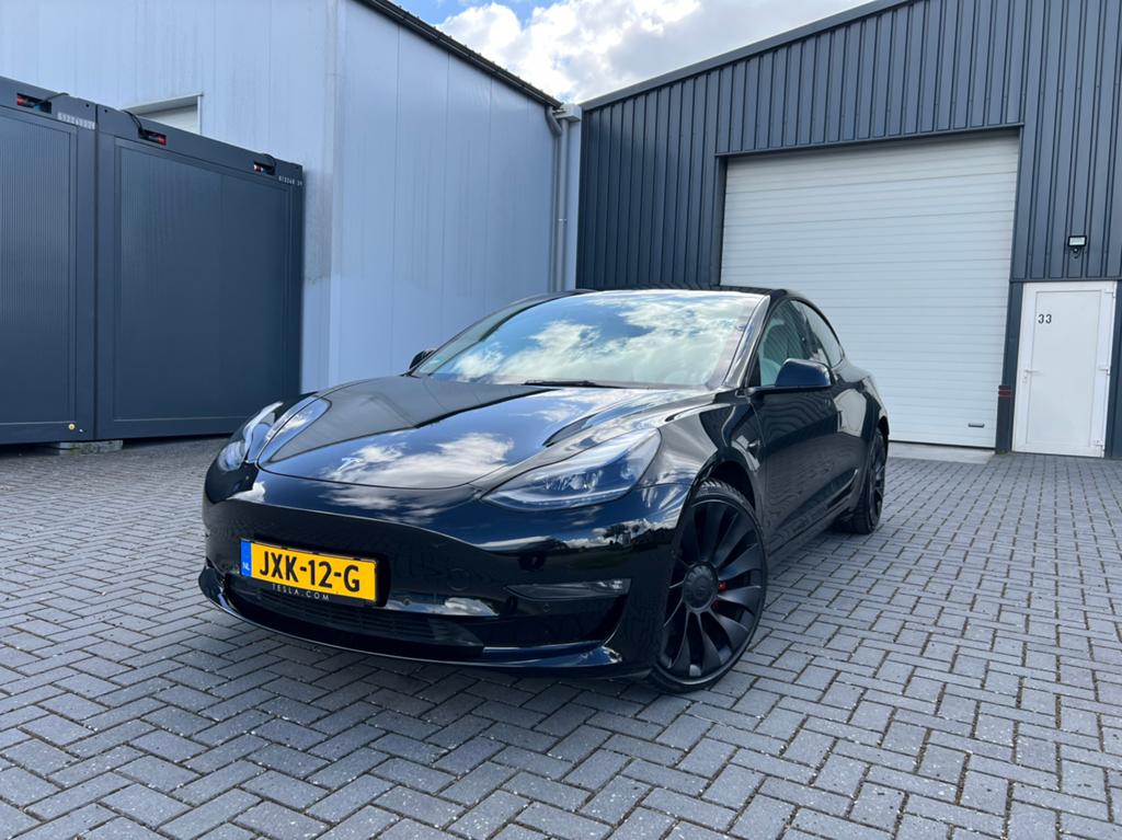 Tesla Model 3 Performance 2021 78 kWh 1e Eig, Auto's, Automaat, Euro 6, Zwart, Vierwielaandrijving