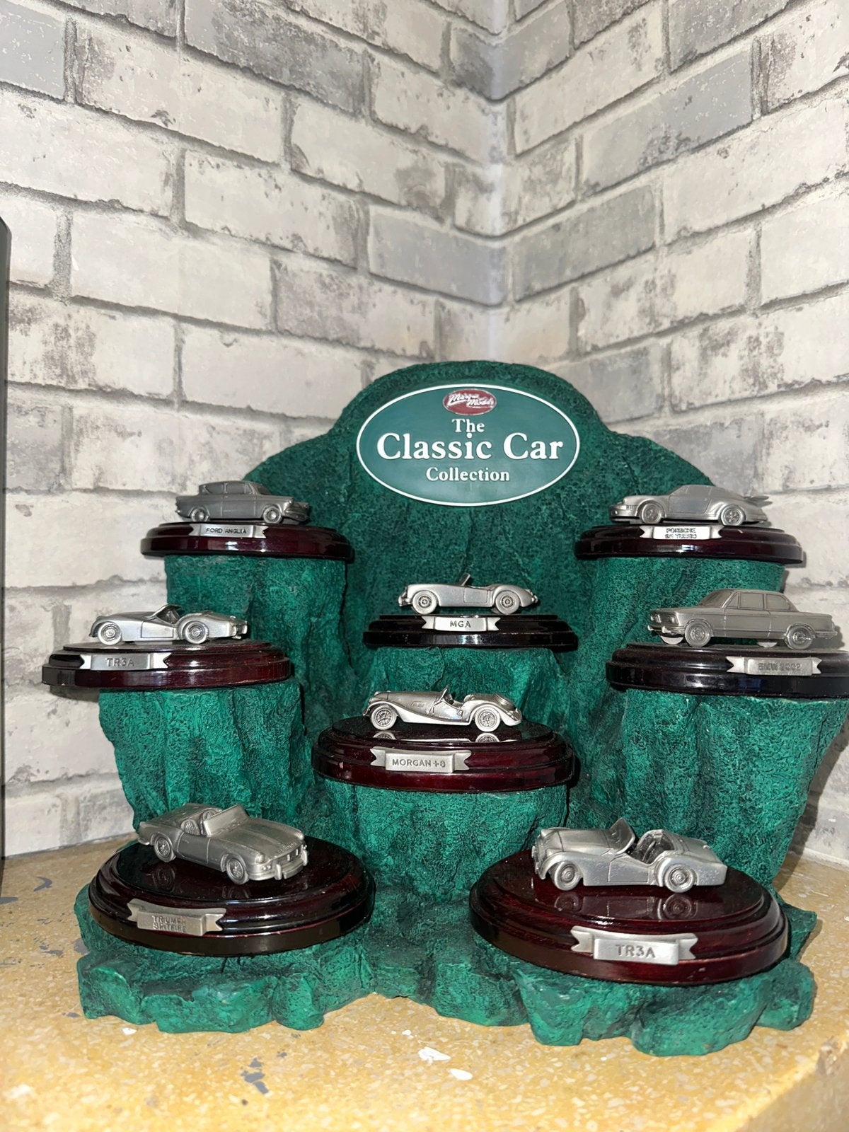 Zeldzame Marque Models Pewter Collectie met Display Topstaat, Ophalen of Verzenden, Zo goed als nieuw, Auto, Universal Hobbies