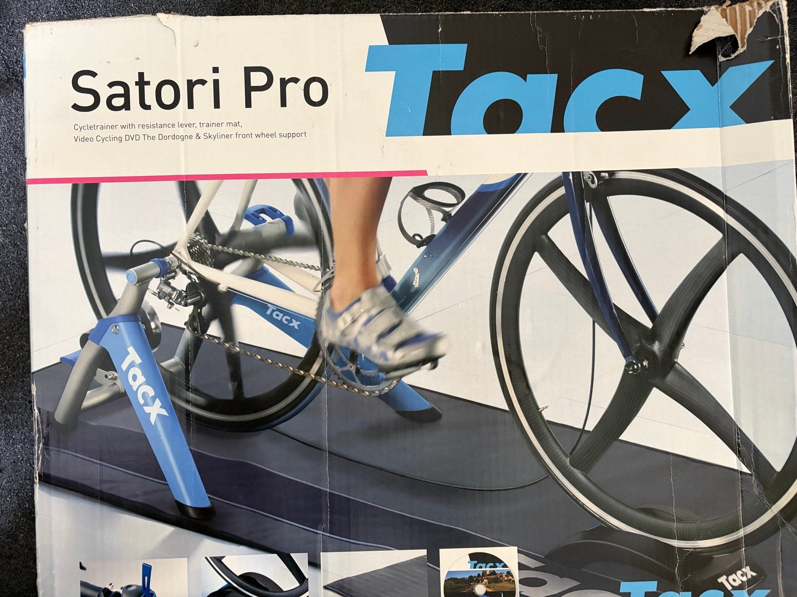 Tacx Satori Pro fietstrainer met trainerband en mat, Fietsen en Brommers, Ophalen, Gebruikt, Overige typen, Staal