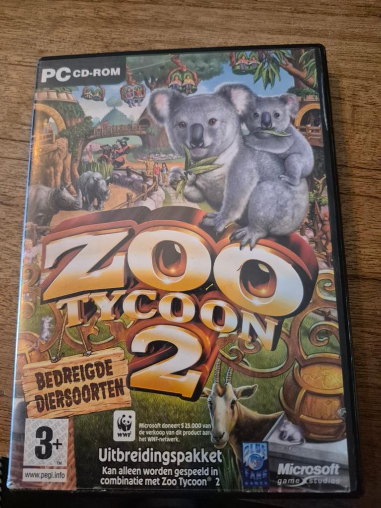 Zoo Tycoon 2: Bedreigde Diersoorten (PC CD-ROM), Gebruikt, 1 speler, Ophalen of Verzenden, Vanaf 3 jaar