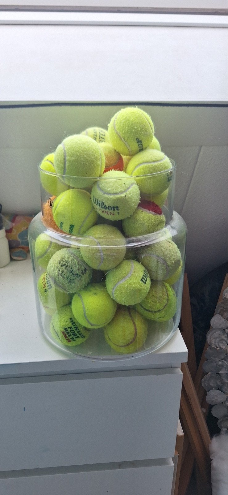 honden speeltjes tennisballen, Ophalen of Verzenden, Gebruikt