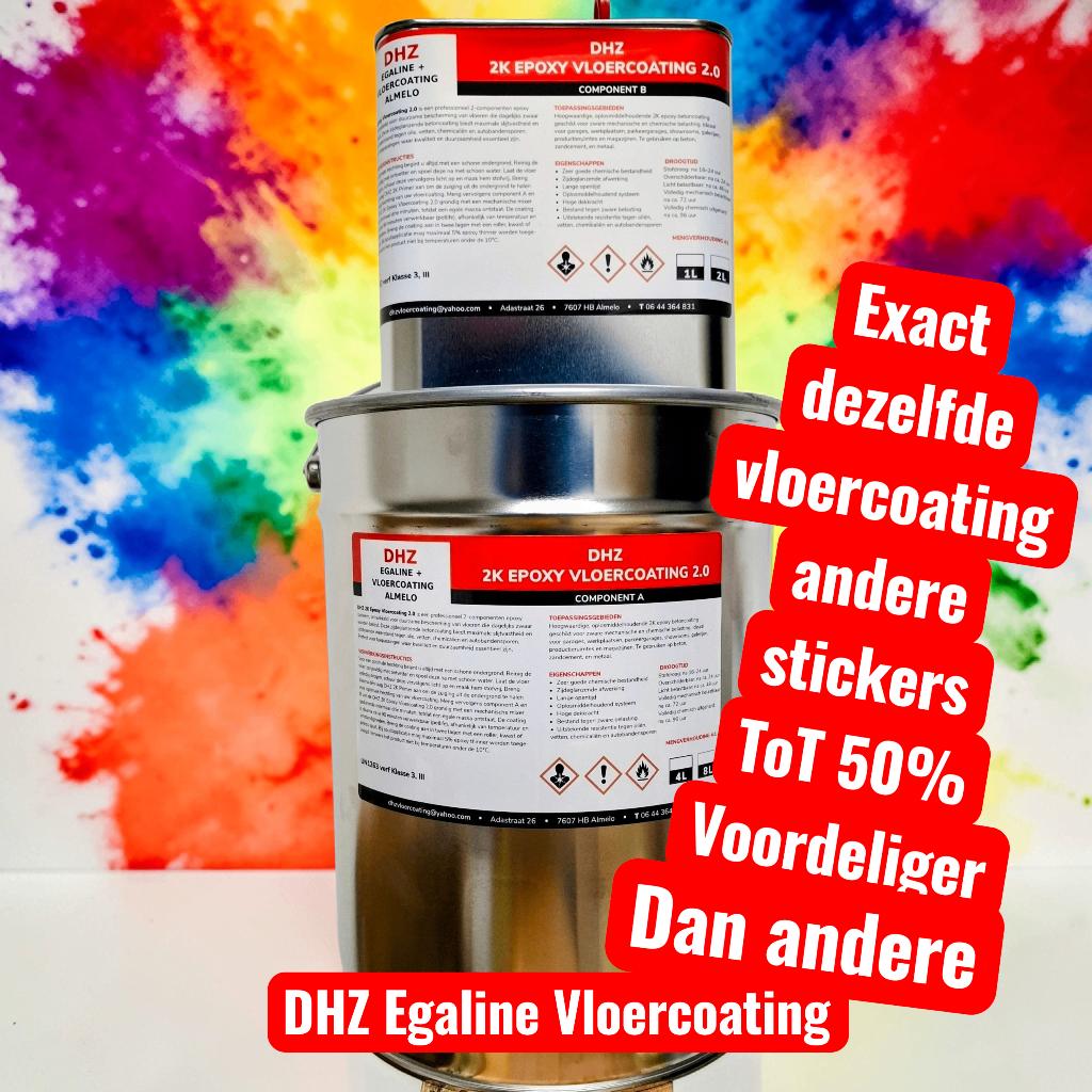 40m2 2k Epoxy Garagevloer coating Betonverf Betoncoating, Doe-het-zelf en Verbouw, Verf, Beits en Lak, 7671DA, DHZ Vloercoating-Betoncoating