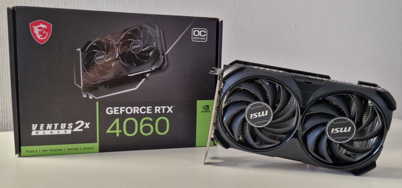 MSI GeForce RTX 4060 Ventus 2X Black 8G OC Videokaart, GDDR6, PCI-Express 4, Ophalen of Verzenden, Zo goed als nieuw