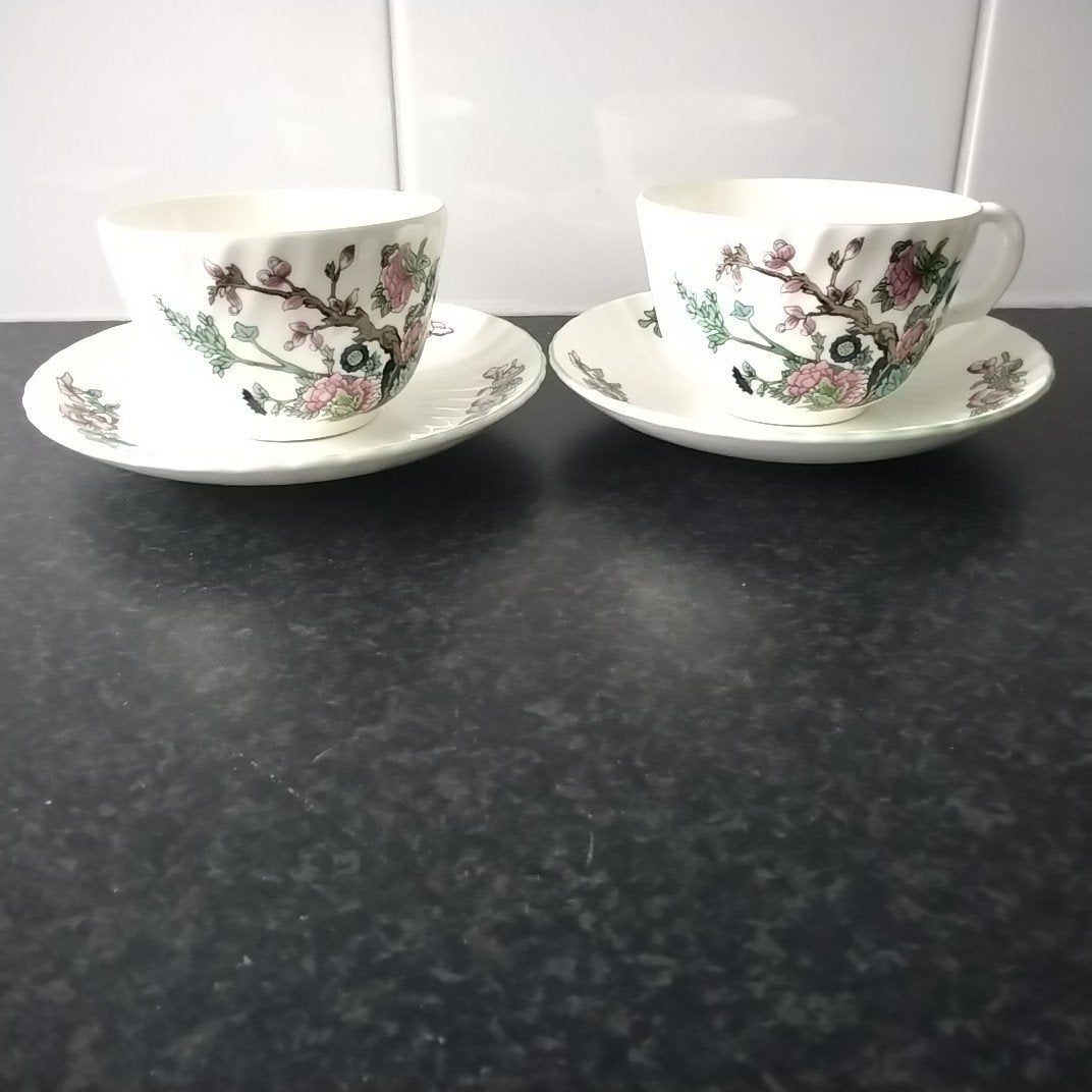 Set van 2 Johnson Ceramics Staffordshire theekopjes, Ophalen of Verzenden
