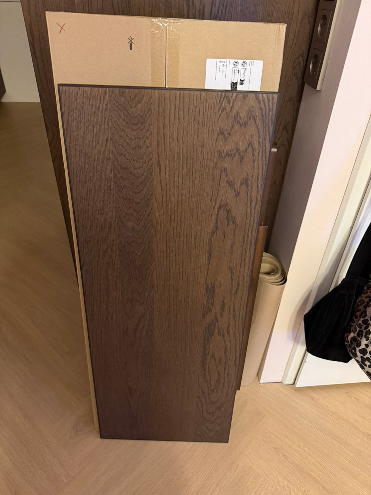 SINARP Deur bruin 40x100 cm, Huis en Inrichting, Keuken | Keukenelementen, Bruin, 100 tot 150 cm, Zo goed als nieuw, Minder dan 25 cm