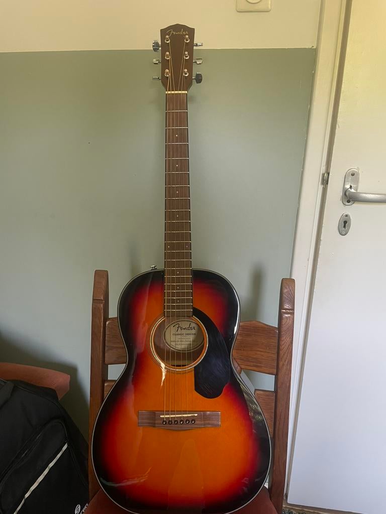 Fender CP-60s parlor gitaar sunburst, Ophalen, Zo goed als nieuw, Western- of Steelstringgitaar