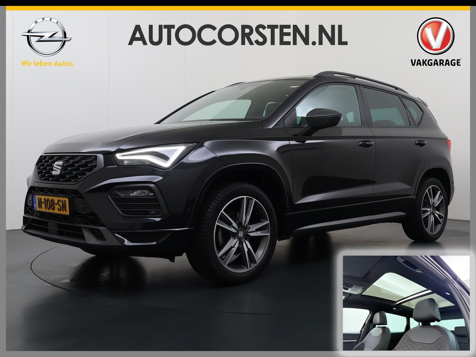 SEAT Ateca T 111PK FR Pano-Dak Virtual Cockpit Navi Camera B, Voorwielaandrijving, Automatische klimaatregeling, Gebruikt, 1246 kg