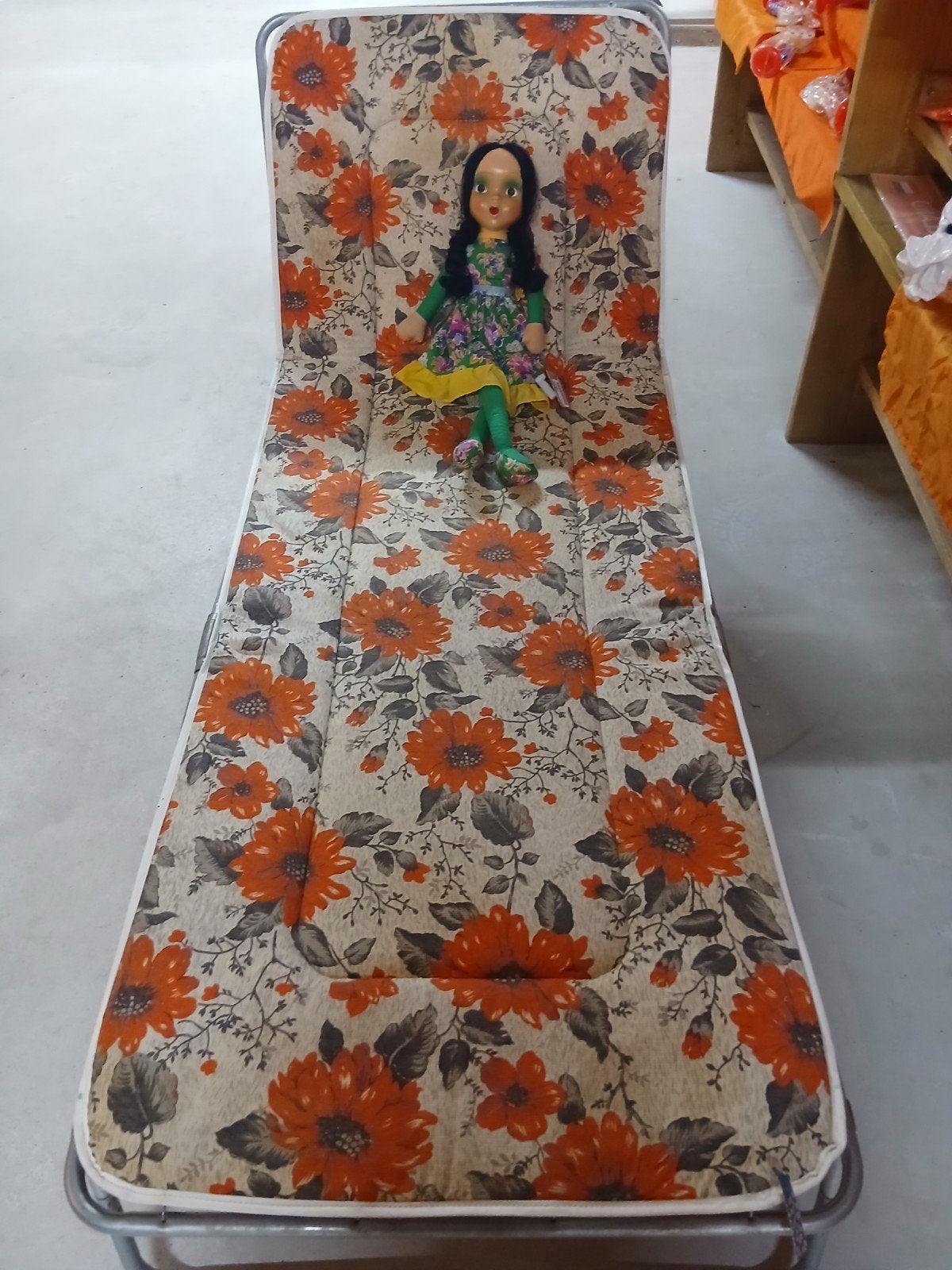 Prachtig Vintage Opklapbaar Ligbed - Geen Slijtageplekken, Tuin en Terras, Ligbedden, Ophalen, Zo goed als nieuw, Metaal, Verstelbaar
