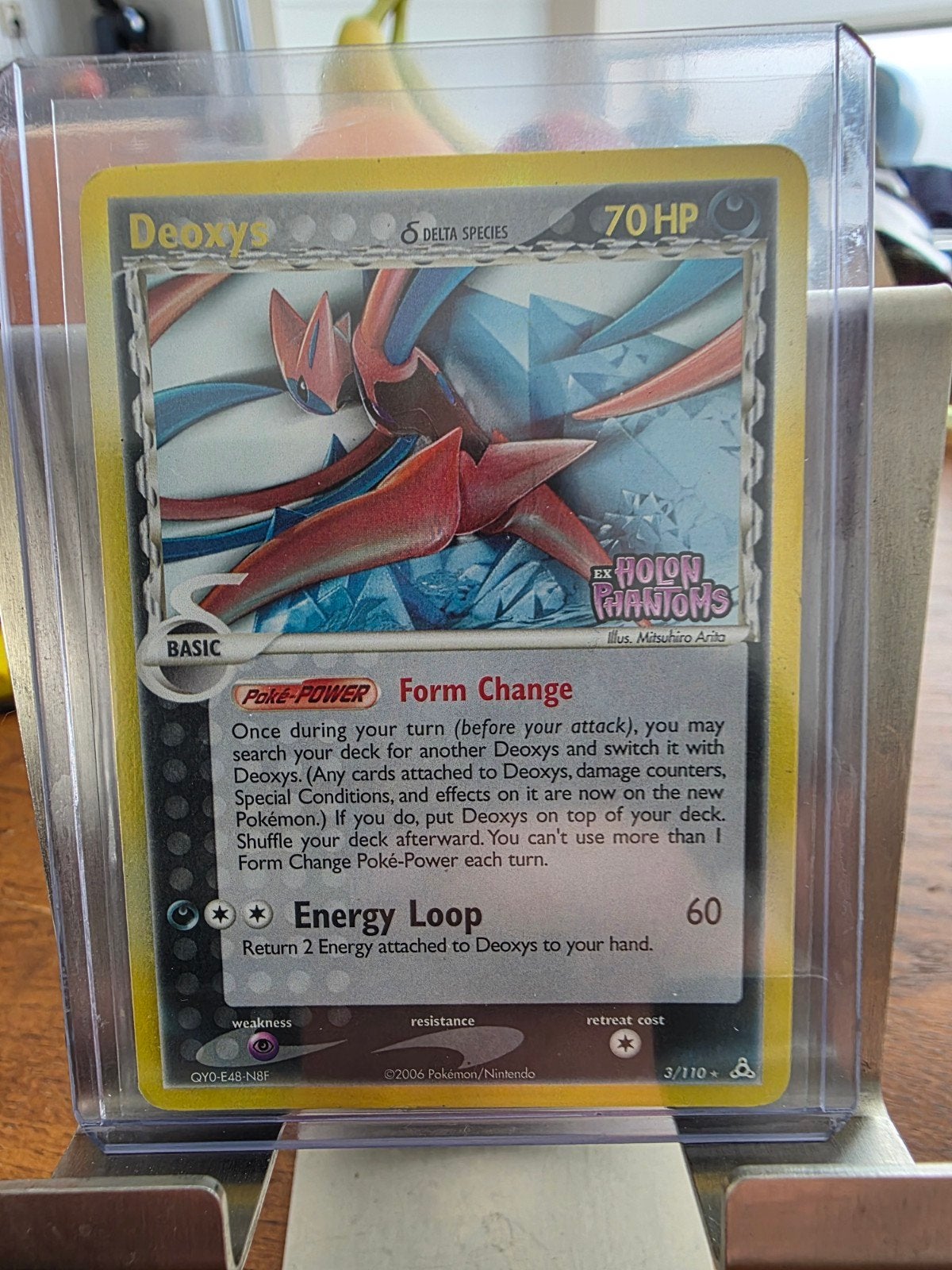 pokemon deoxys gold reverse holo stamped 3/110, Ophalen of Verzenden
