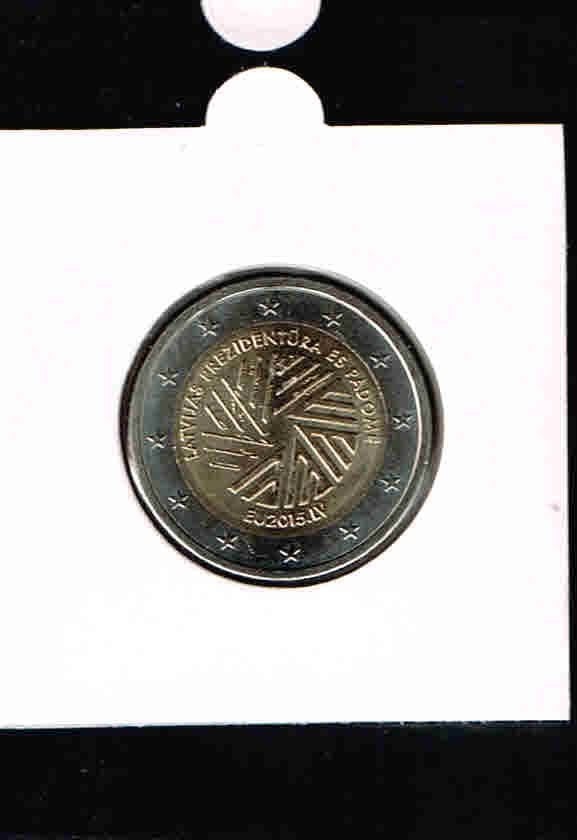 2 euro Letland eur voorzitter 2015  ''unc'/2.1, Ophalen of Verzenden, Overige landen, 2 euro, Losse munt