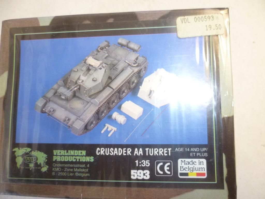 Verlinden 593 Crusader AA Turret Tank 1:35 militair in doos, Ophalen of Verzenden, Nieuw, 1:32 tot 1:50