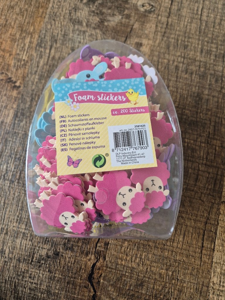 Foam stickers - kuikens/konijntjes/schaapjes, Ophalen of Verzenden, Nieuw, Knutselwerk