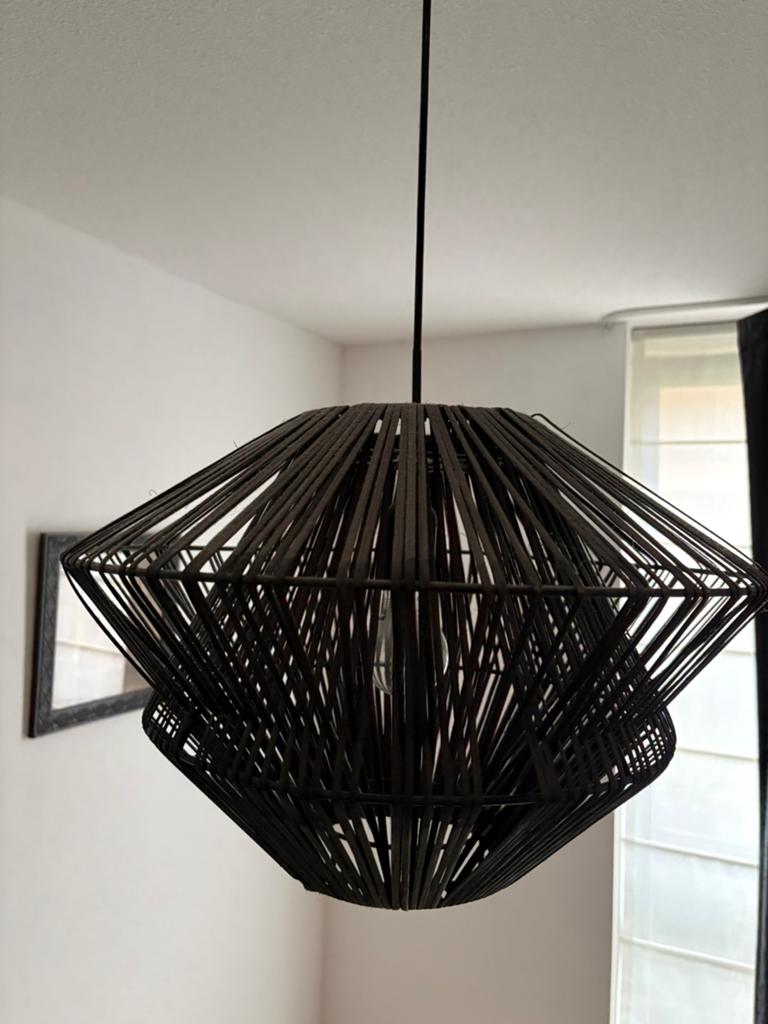 Plafond lamp zwart, Ophalen of Verzenden, Gebruikt, Kunststof, Minder dan 50 cm
