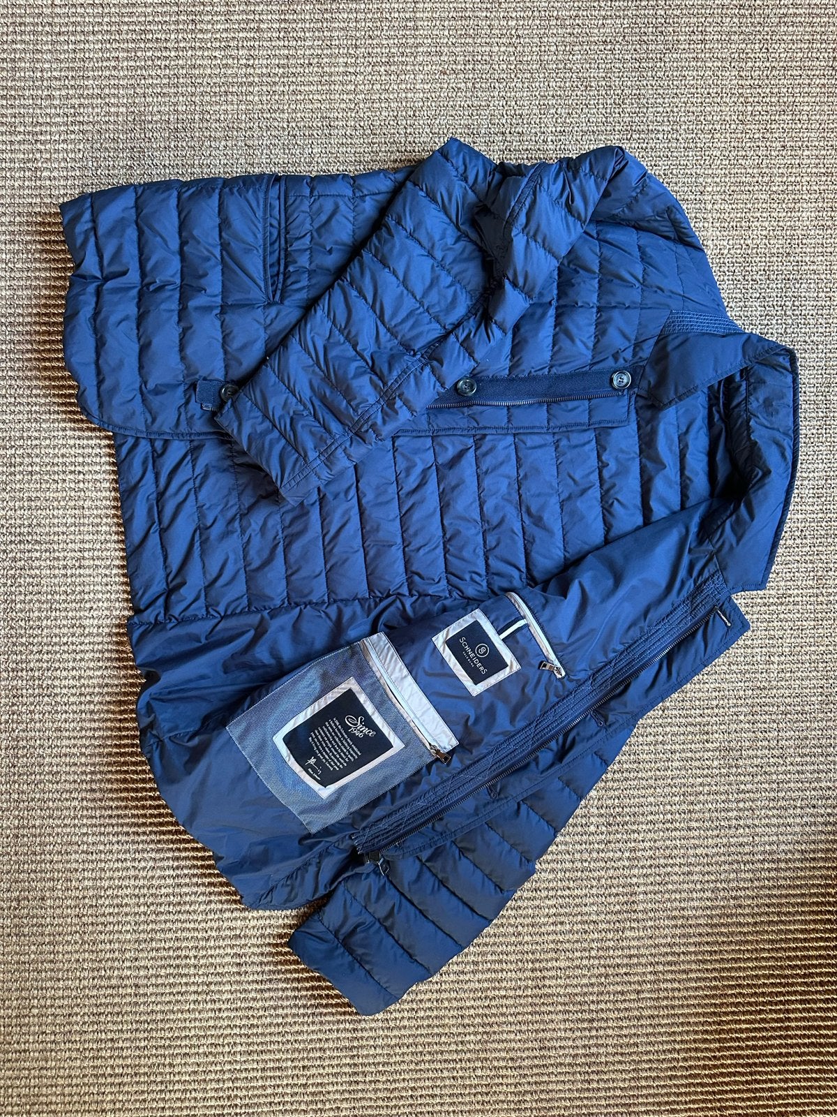 Schneiders Salzburg donzen jas marineblauw maat 54, Kleding | Heren, Ophalen of Verzenden, Zo goed als nieuw, Maat 52/54 (L), Blauw