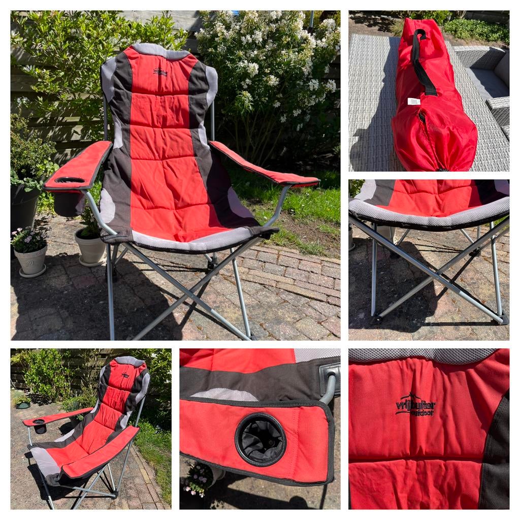 Comfortabele campingstoel vlinderstoel met hoes, Ophalen, Zo goed als nieuw, Campingstoel