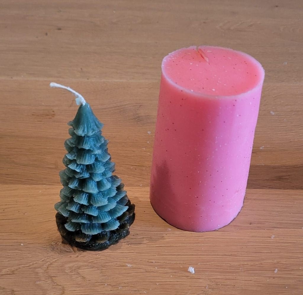 Gietvorm kerstboom 9 cm -  kaarsen maken, paraffine, kerst, Ophalen of Verzenden, Gebruikt