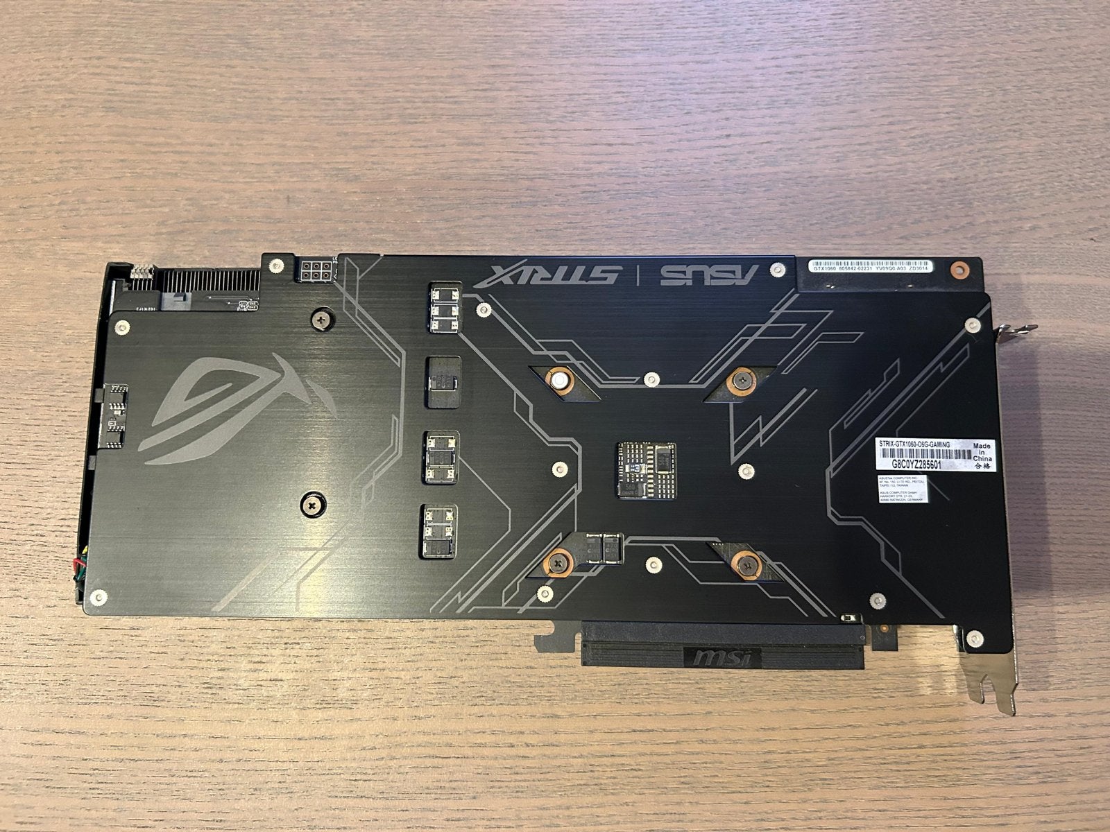 ASUS ROG Strix GeForce GTX 1060 6GB Gaming Videokaart, Computers en Software, PCI-Express 3, Gebruikt, HDMI, Ophalen of Verzenden