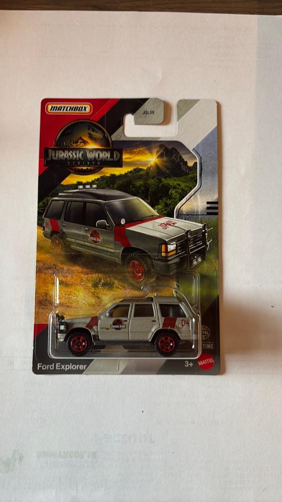 Matchbox Jurassic World Ford Explorer - Nieuw in verpakking, Auto, Nieuw, Ophalen of Verzenden, Mattel