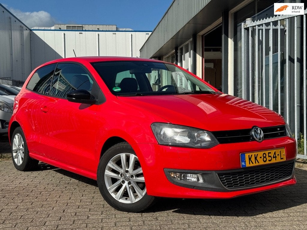 Volkswagen Polo 1.2-12V Easyline/Airco/Navi/Stoelverw/LM, Auto's, Voorwielaandrijving, Euro 5, Zwart, 60 pk