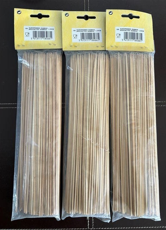 3 * 100 Bamboe Satéspiesen, Verzenden, Nieuw