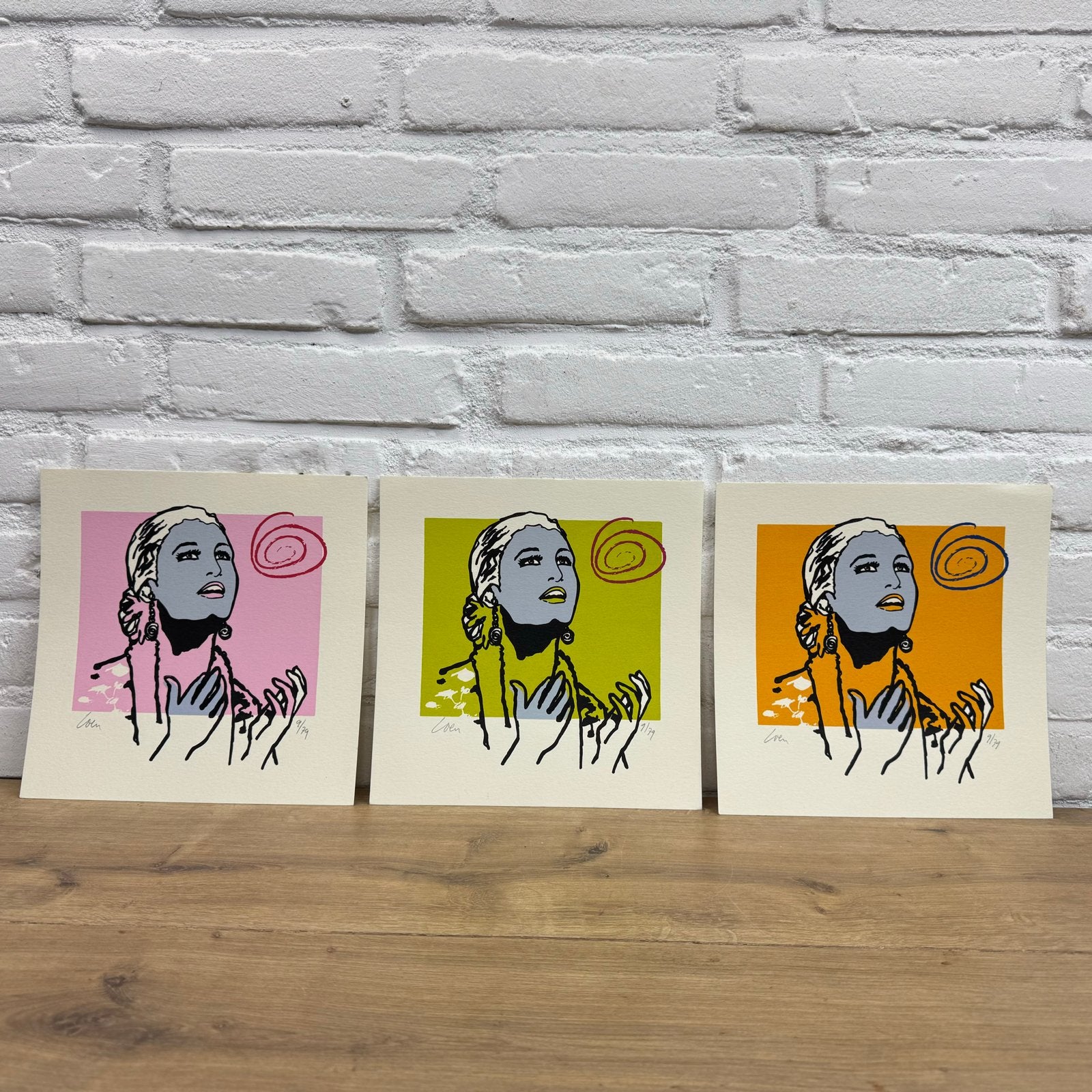 Set van 3 Zeefdrukken: Evita Serie - Coen Blankwaard, Ophalen of Verzenden