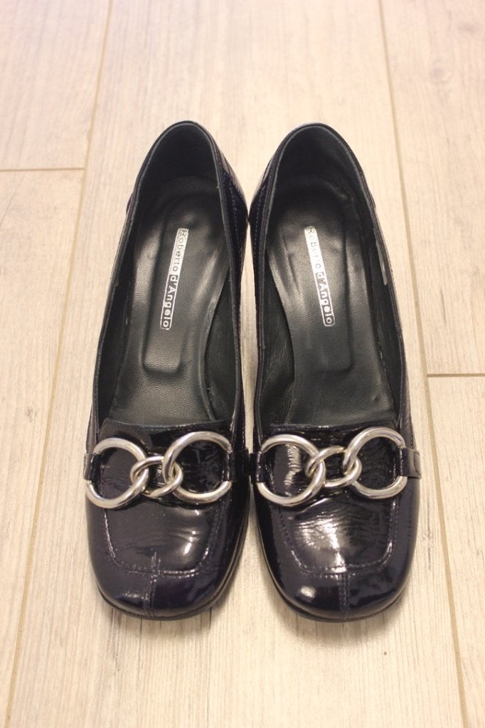 Roberto d'Angelo donkerpaarse lakpumps maat 38, Kleding | Dames, ., Zwart, Ophalen of Verzenden, .