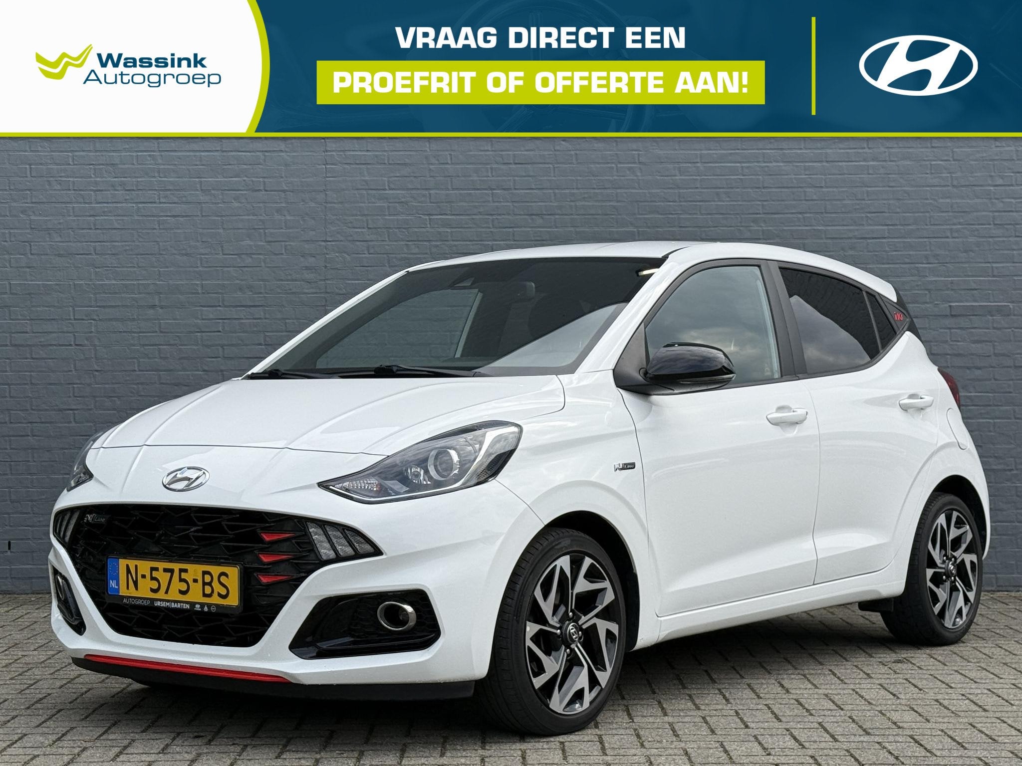 Hyundai i10 1.0 T-GDI N Line 5-zits, Euro 6, Wit, Origineel Nederlands, Handgeschakeld