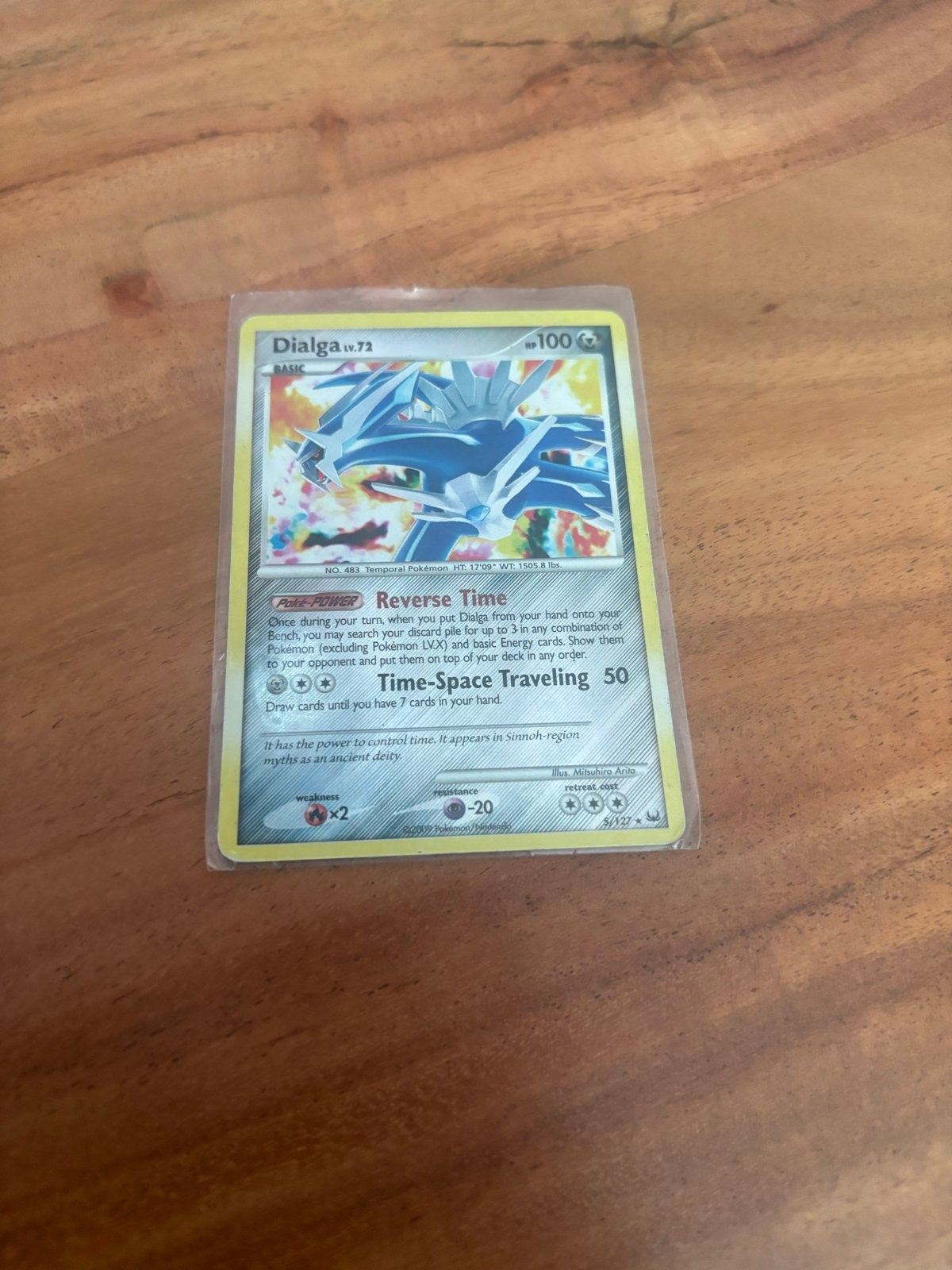 Dialga LV.72 Pokémon kaart - Reverse Time, Verzenden, Gebruikt, Losse kaart