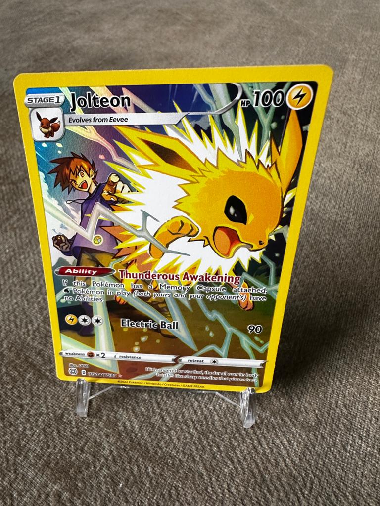Jolteon TG04/TG30 Brilliant Stars Trainer Gallery, Ophalen of Verzenden, Zo goed als nieuw, Losse kaart, Foil