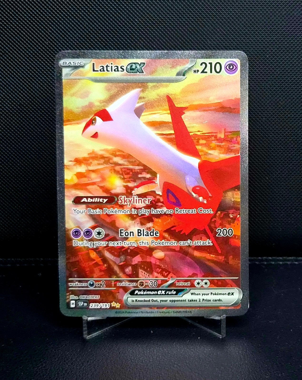 Latias EX 239/191 Surging Sparks NM, Ophalen of Verzenden, Zo goed als nieuw