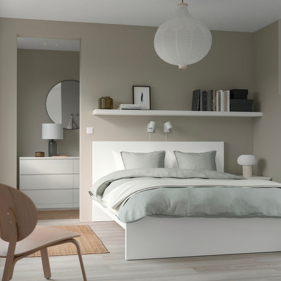 Complete Ikea bed,slatted bases,perfect mattresses 180x200cm, Ophalen, Zo goed als nieuw, Eenpersoons