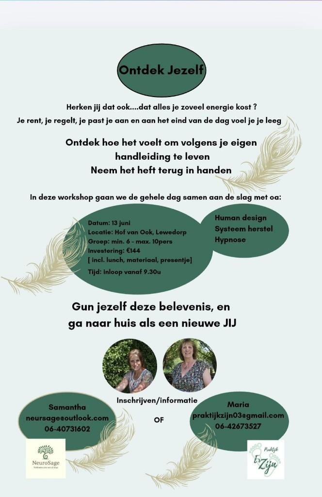 Ontdek jezelf, Diensten en Vakmensen, Cursussen en Workshops, Persoonlijke ontwikkeling