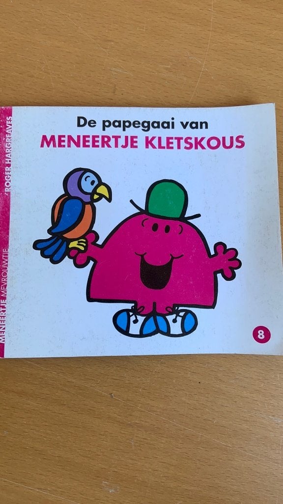 De papegaai van Meneertje kletskous nr 8- Roger Hargreaves, Ophalen of Verzenden, Gelezen, Fictie algemeen
