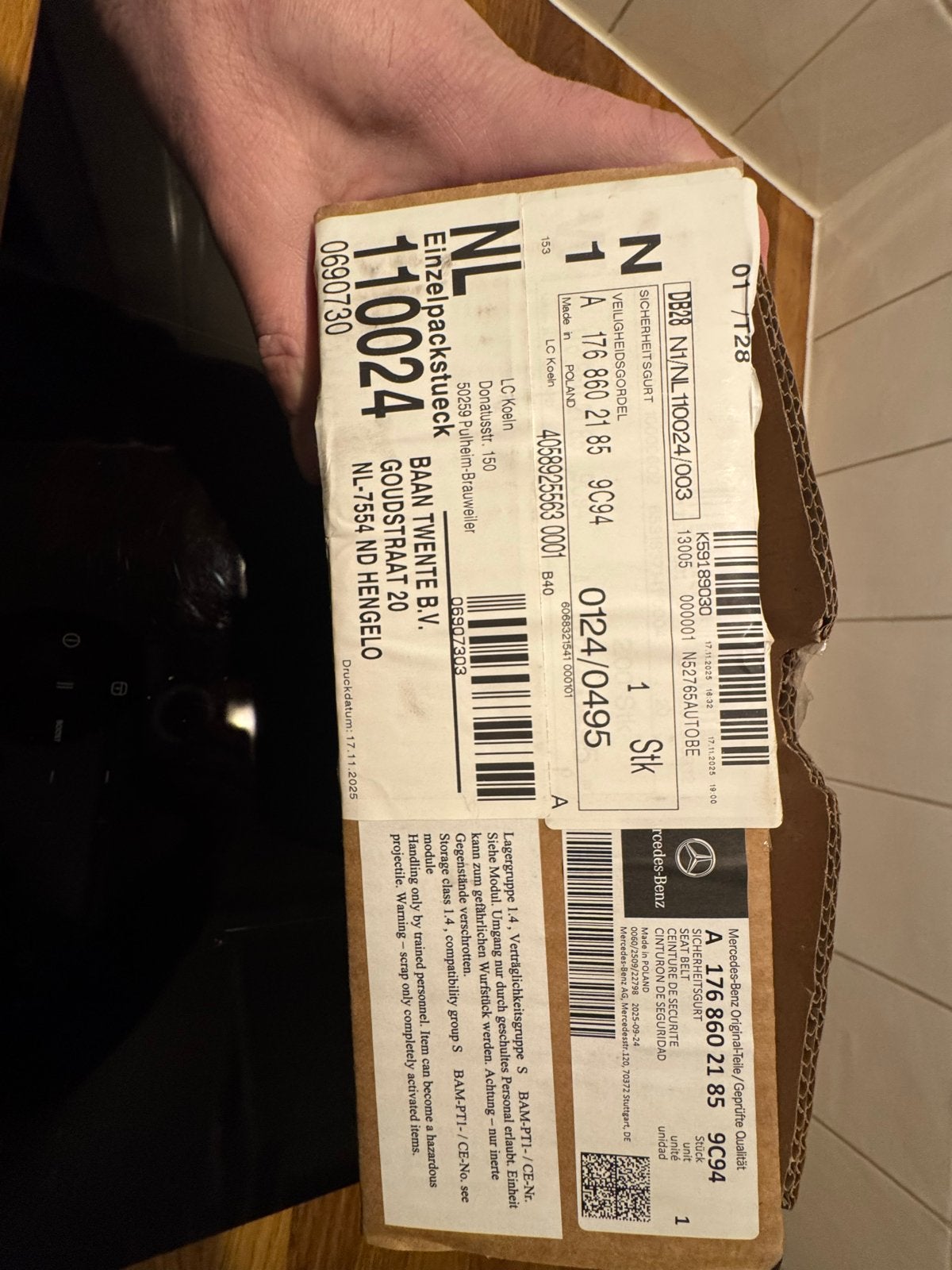 Mercedes CLA Gordelspanner - Nieuw in doos, Ophalen of Verzenden, Nieuw, Mercedes-Benz