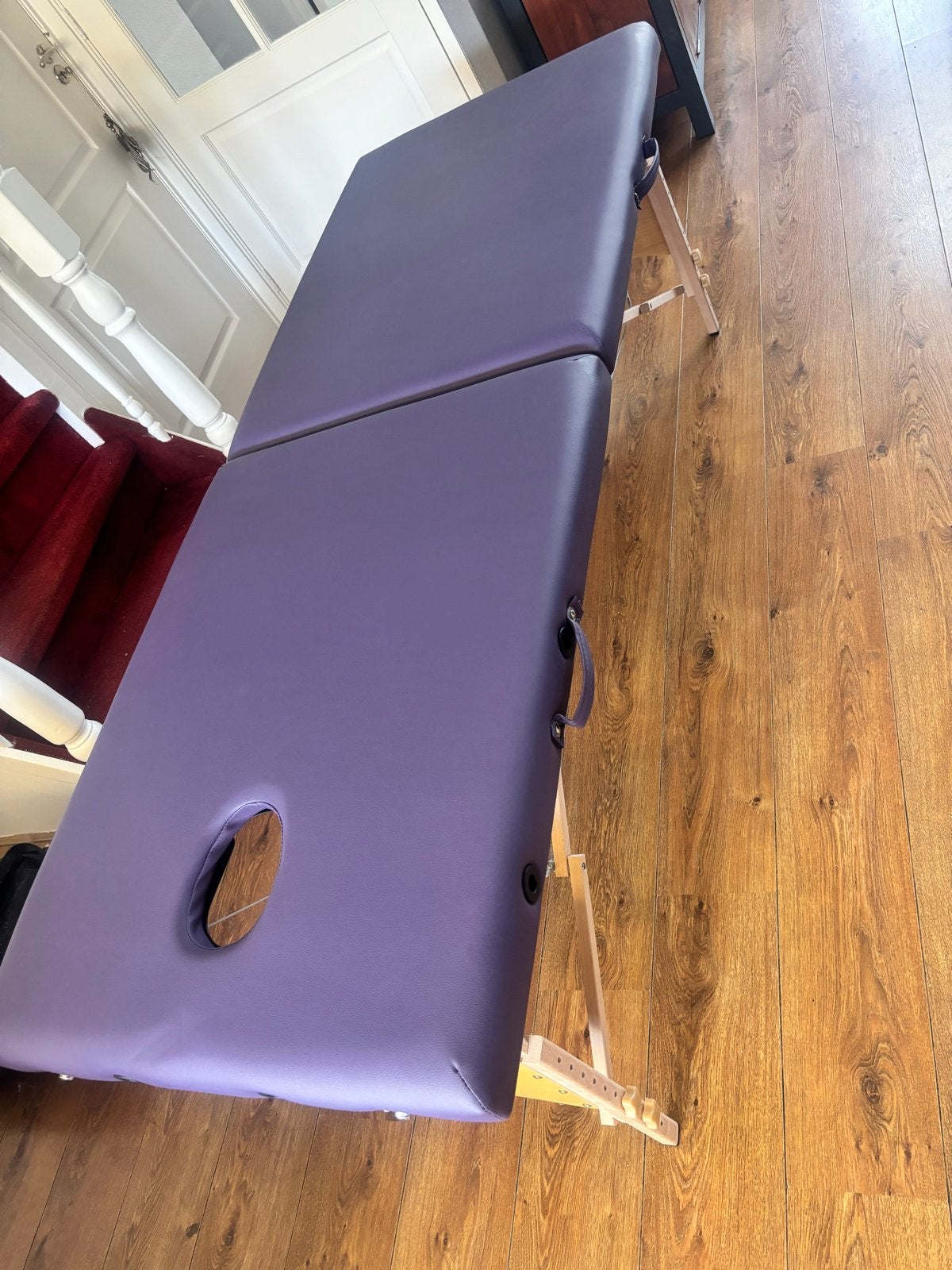 Massagetafel hout kleur Paars, Bedrijfsmassage