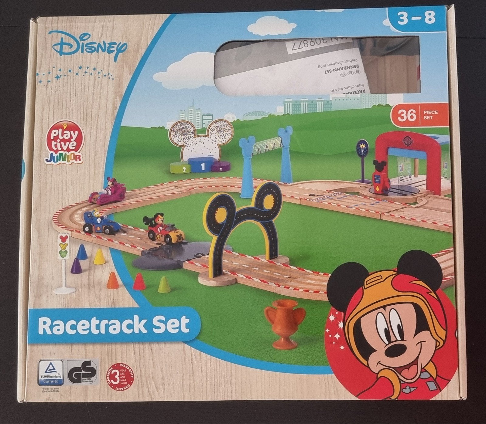 Houten racebaan disney minnie mickey donald. Autobaan kids., Ophalen of Verzenden, 10 tot 50 stukjes