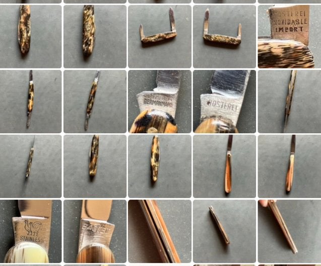 2 gave antiek zakmesjes -15 euro, Ophalen
