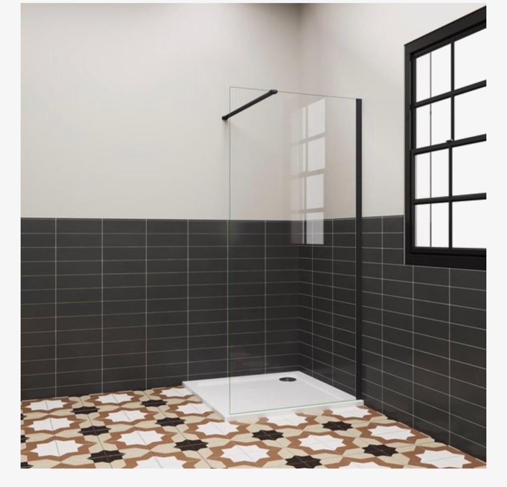 Nieuwe Aica Douchewand 90x195cm - Zwart Profiel, Ophalen of Verzenden, Nieuw, Glas, Douche