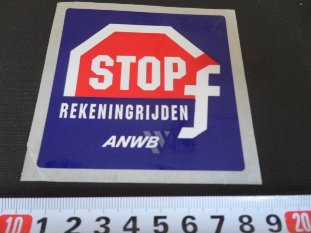 sticker ANWB  STOP rekeningrijden, Ophalen of Verzenden, Zo goed als nieuw