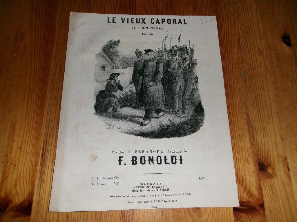 Le vieux caporal - bonoldi / beranger, Muziek en Instrumenten, Bladmuziek, Piano, Gebruikt, Ophalen of Verzenden, Artiest of Componist