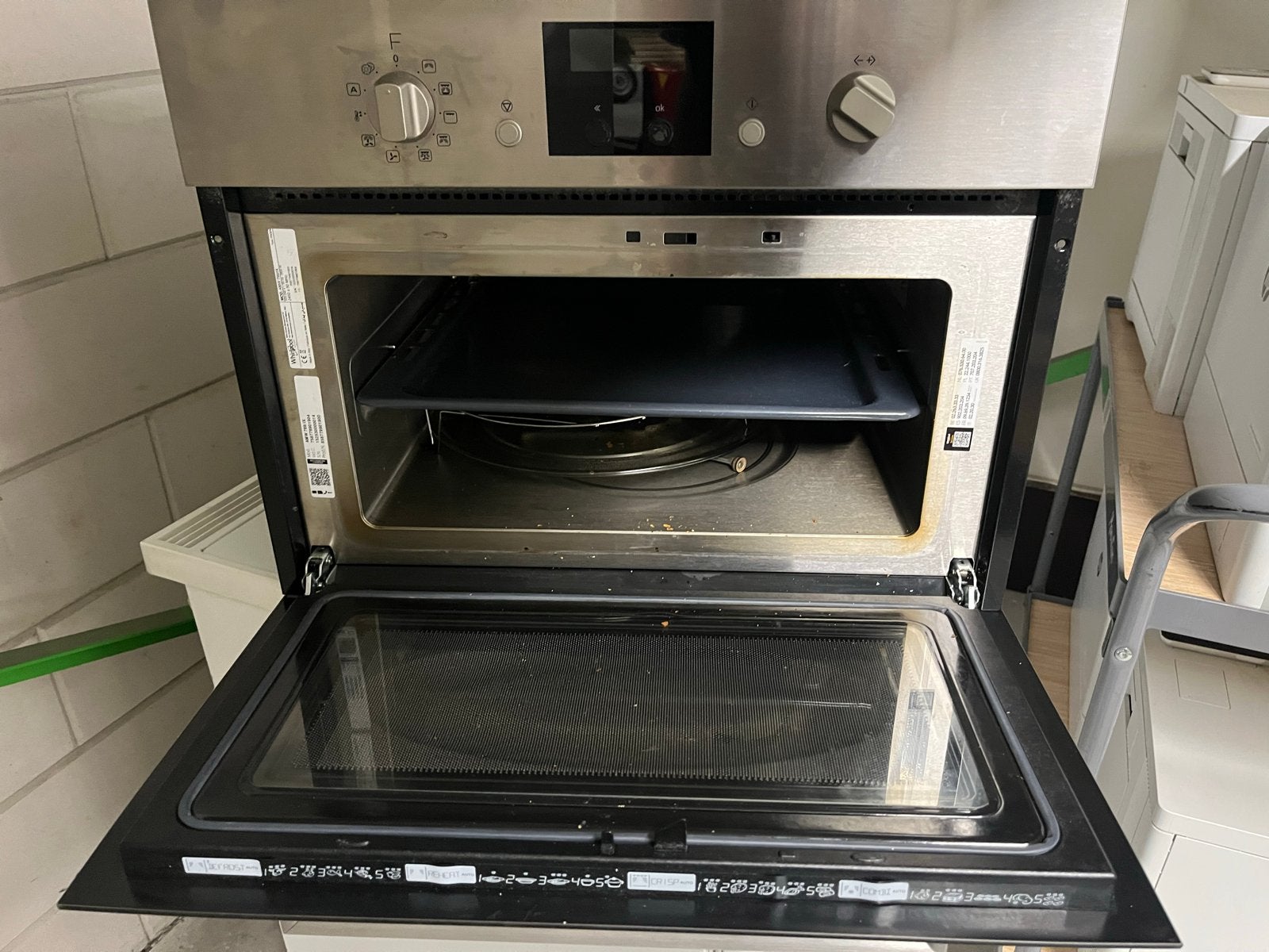 Whirlpool AMW 799 IX Inbouw Combimagnetron, Witgoed en Apparatuur, Magnetrons, Ophalen, Combimagnetron, Gebruikt, 60 cm of meer