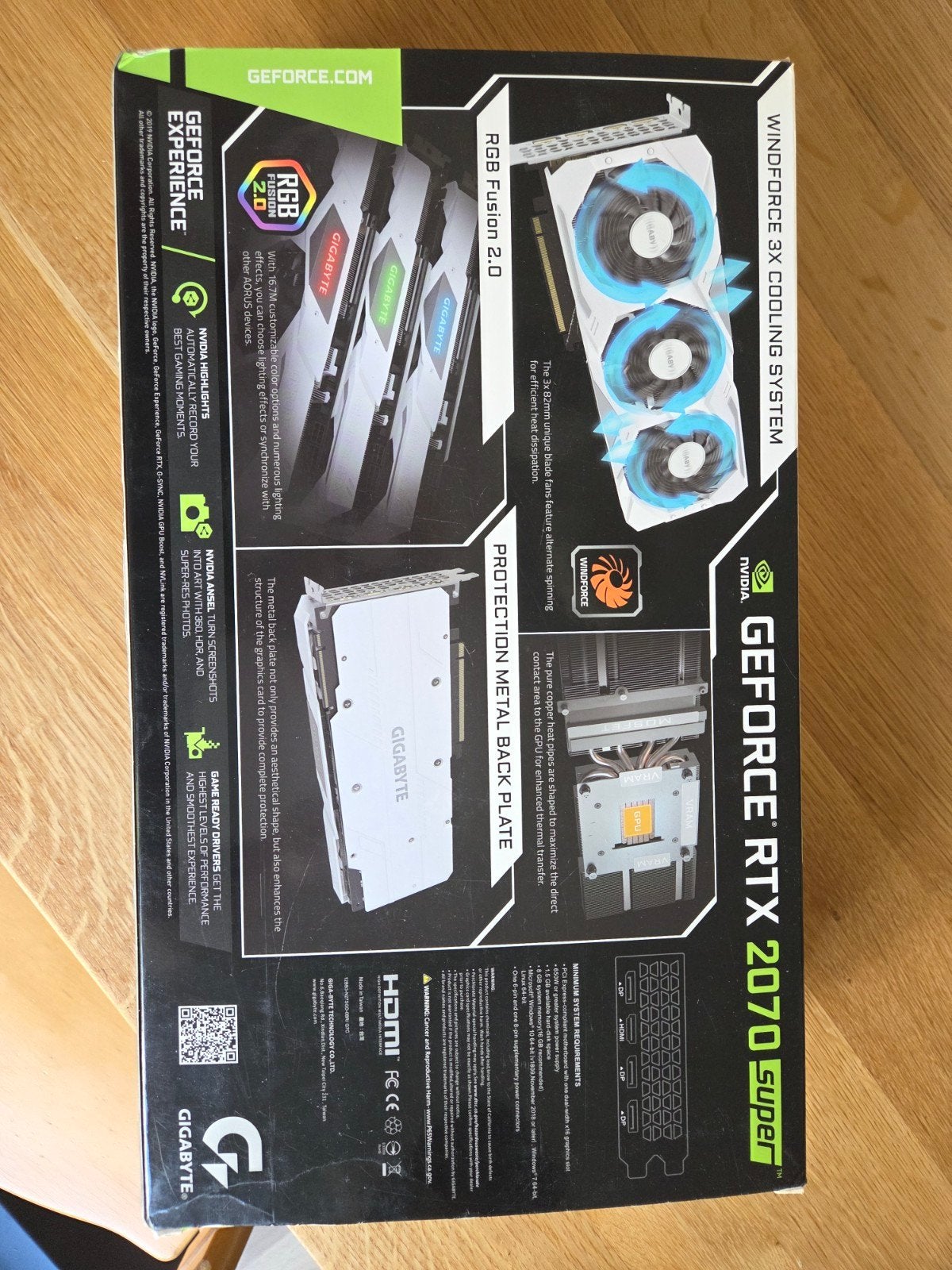 Gigabyte GeForce RTX 2070 Super Gaming OC White 8G, Computers en Software, PCI-Express 3, GDDR6, Ophalen of Verzenden, Zo goed als nieuw