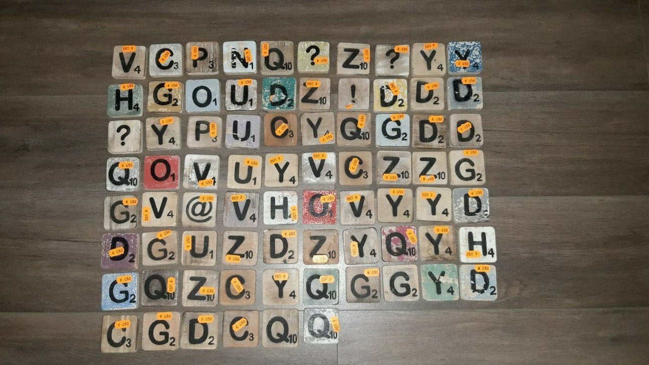 Houten Letters 75 Stuks en 6 cm x 6 cm groot, Ophalen of Verzenden, Nieuw