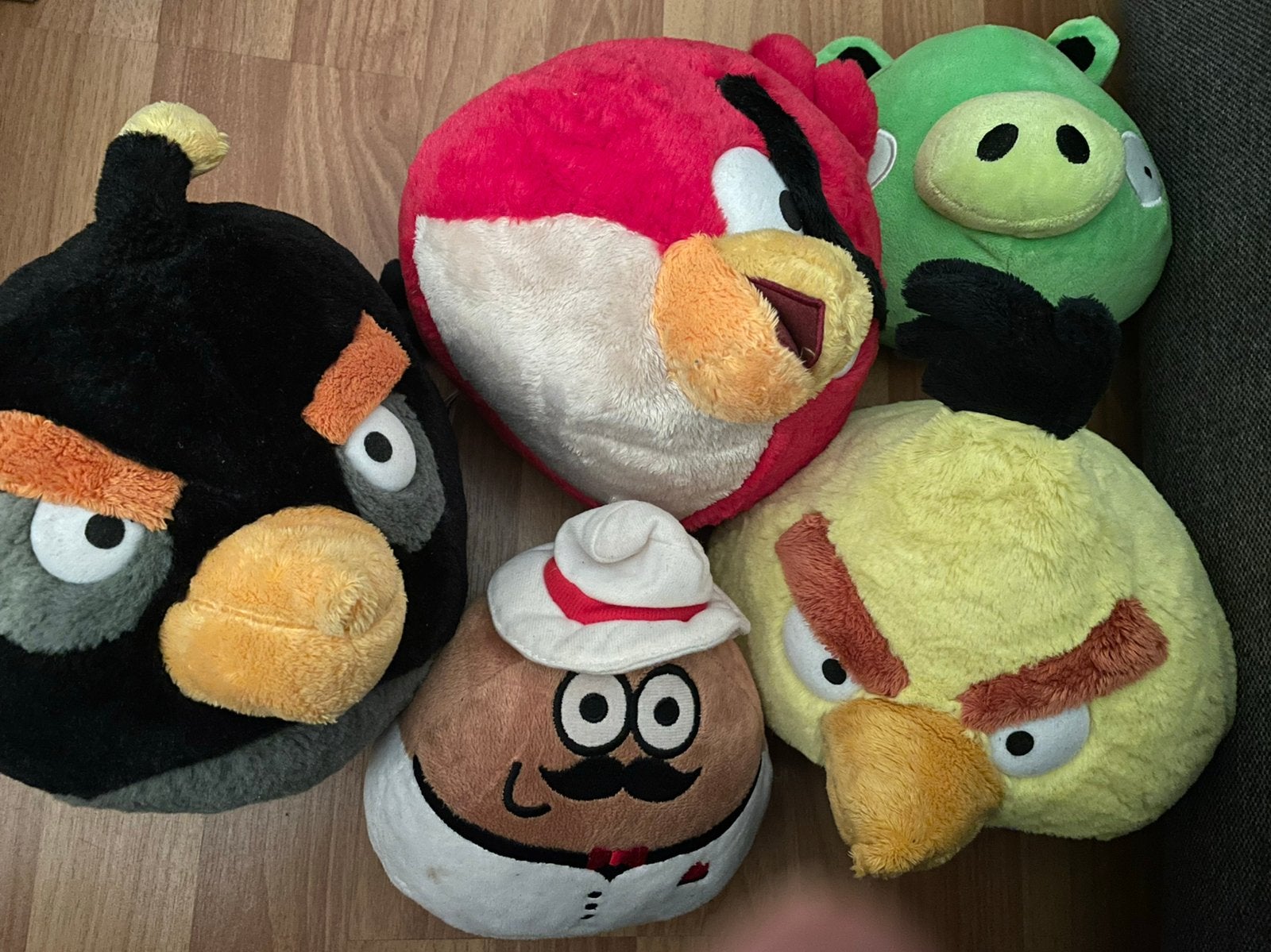 5 knuffels van Angry Birds., Angry Birds, Ophalen of Verzenden, Zo goed als nieuw, Overige typen