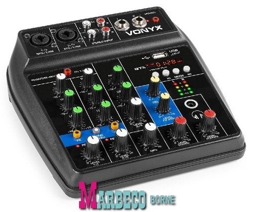 Audio mixer, Muziek mengpaneel, USB, Bluetooth, Fantoom, Rec, Muziek en Instrumenten, Instrumenten | Toebehoren, Vonyx, Nieuw