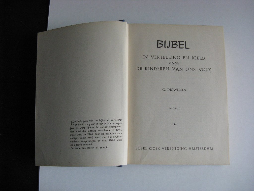 Bijbel In vertelling en Beeld voor de kinderen van ons volk., Ophalen of Verzenden, Zo goed als nieuw