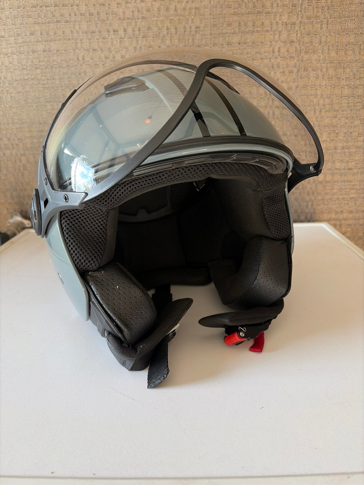 Retro Motorfiets Helm Vito Moda Maat L Nardo Grey, Overige merken, Heren, Jethelm, Ophalen of Verzenden
